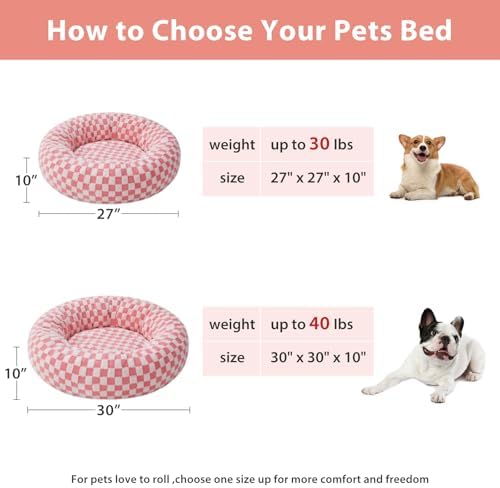 BFPETHOME Medium Washable Cozy Donut Dog Beds - Image 5