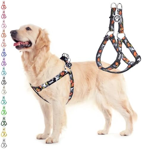 PUPTECK Halloween Dog Harness Medium Sized Step-in Adjustable Puppy Vest by PUPTECK