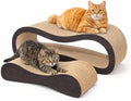 2 in 1 Cat Scratcher Cardboard Lounge Bed, Cat Scratching Post, Durable Board by SimpleDeluxe