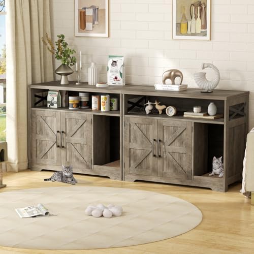Halitaa Cat Litter Box Enclosure, Hidden Litter Box - Image 6