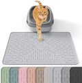 OHMO Cat Litter Mat, 23.5x16 Silicone Trapping Mat Ash Grey by OHMO
