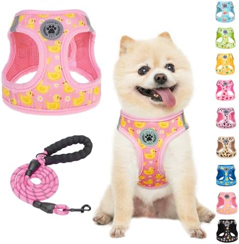 BEAUTYZOO Small Dog Harness and Leash Set, No Pull Puppy Pet Vest- Duck by BEAUTYZOO