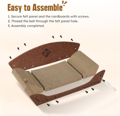 ZOMISIA 26'' Cardboard Cat Scratcher Bed - Image 6