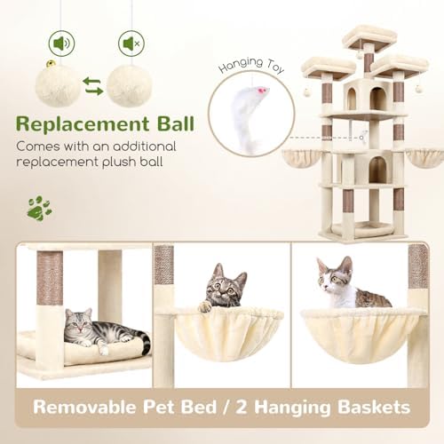 Globlazer Big XL Cat Tower for Indoor Multiple Cats - Image 5