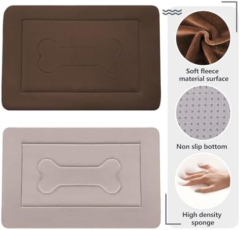 Dog Bed Soft Dog Crate Pad Mat for Medium/Large Dogs, 36 in Non-Slip Bottom - Image 2