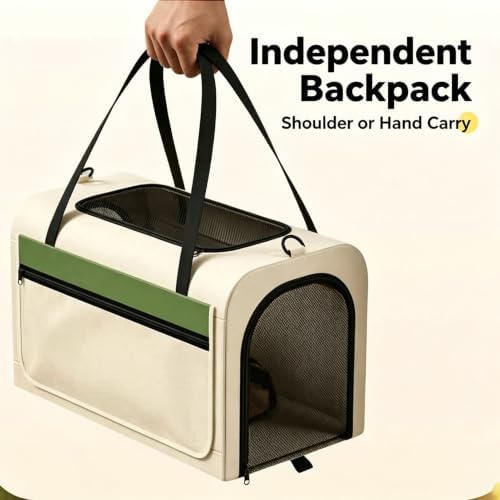 Double Decker Rolling Cat Carrier Large Wheeled Pet Carrier - Image 3