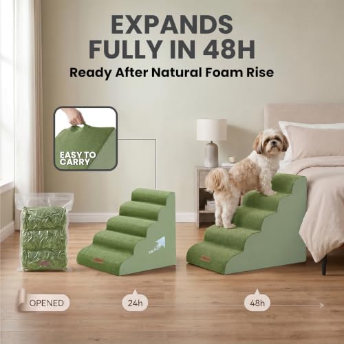 Miorun Dog Stairs for High Beds, 24.5" Foam Pet Ramp Step for Small Dogs - Image 7