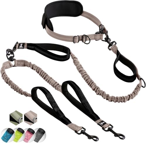 SparklyPets Hands Free Dual Dog Leash, Medium & Large by SparklyPets