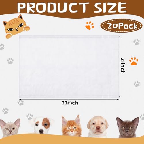 Junkin 20 Pack Disposable Dog Bed Covers Large Pet Waterproof Dog Bed Sheet - Image 2