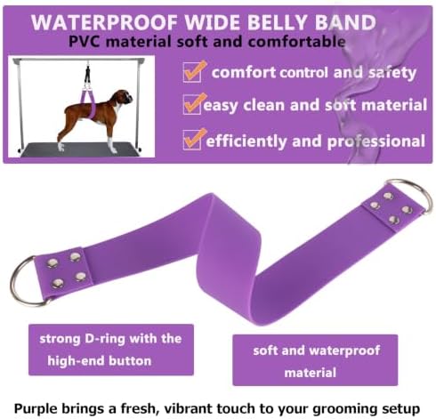 Pet Dog Grooming Belly Strap – 2 Inch Wide Waterproof Strong PVC Support Band - Image 3