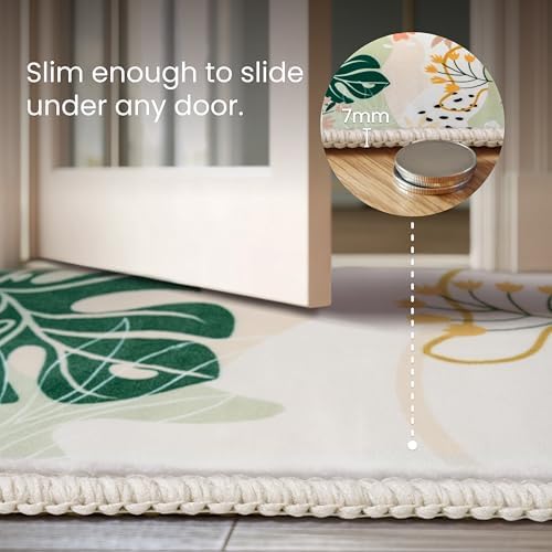Joiedomi Door Mat Indoor Entrance 2x3 Machine Washable Art Floral Small Rugs - Image 4