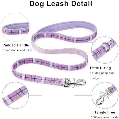 AIITLE Step in Dog Harness and Leash Set Plaid Adjustable - Image 7