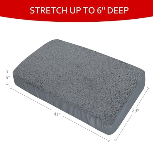 Dog Bed Covers 2 Pack Soft Plush Replacement Washable, 41x29 Inches - Image 6