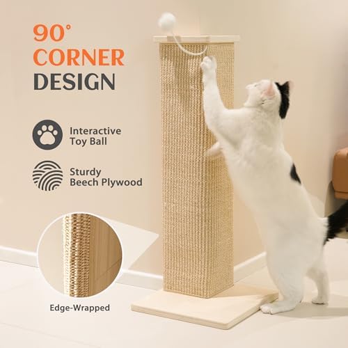PETKARAY Couch Corner Cat Scratcher, Sisal Scratch Pad - Image 4