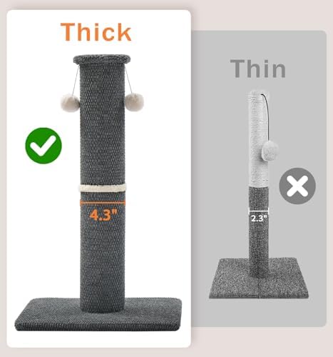 Made4Pets Tall Cat Scratching Post, Carpet Scratcher - Image 2