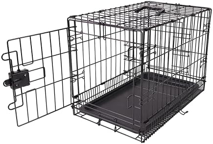 Amazon Basics Portable, Foldable Metal Wire Small Dog Crate by AmazonBasics