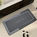 Bath mat Rubber Bathroom Mat-Quick Dry Absorbent Rug Non-Slip Thin Bathroom Rug by YCTMALL
