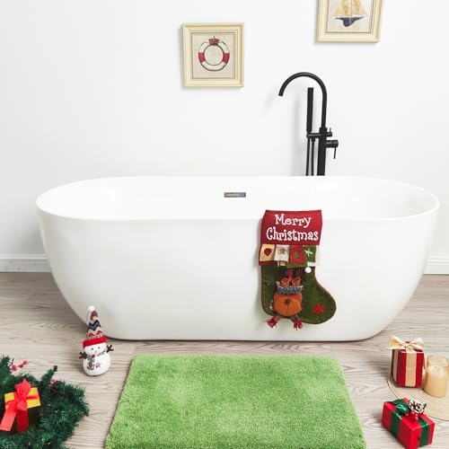 CozeCube Green 32"x20" Shaggy Non Slip Soft Washable Bath Mat - Image 7
