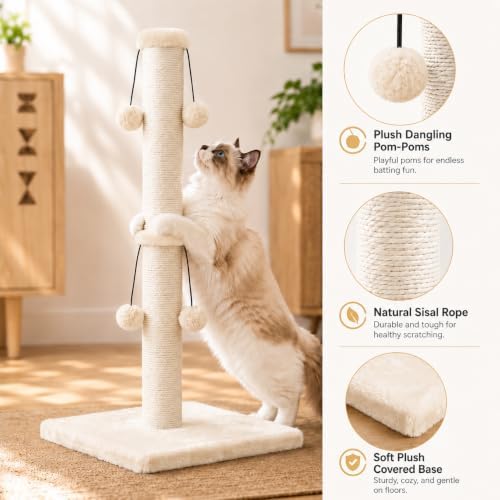 Dimaka 34'' Cat Scratching Post, Cat Scratching Post, Cat Scratcher - Image 3