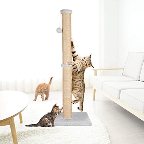 FluffyDream 37'' Cat Scratching Post, Natural Sisal Rope Scratcher - Image 7