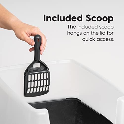 IRIS USA High Sided Cat Litter Box, Scatter Shield - Image 4