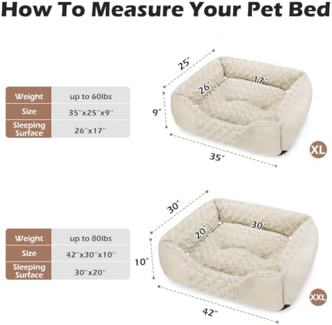 INVENHO XX-Large Dog Bed Rectangle Washable Orthopedic Soft Calming Sleeping - Image 7