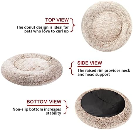 Bedfolks Calming Fluffy Donut Dog Bed - Image 4