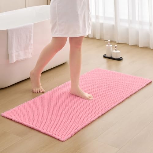 ILANGO Upgraded Waffle Bath Rug 24x60, Super Absorbent Non Slip Bath Mat by ILANGO