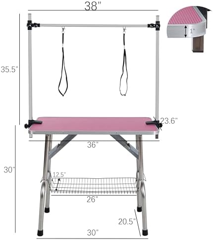 36" Dog Grooming Table Foldable Pet Grooming Tables - Image 2