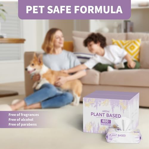 IMMHABI 100 Count Hypoallergenic Dog Wipes, Lavender Plant-Based Pet Wipes - Image 5