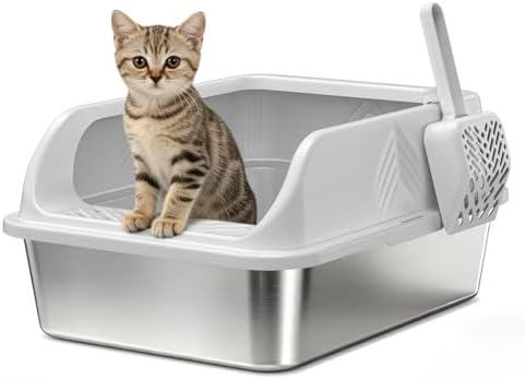 Stainless Steel Litter Box by AKAOLA