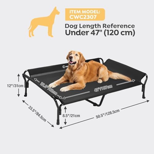 Veehoo Cooling Elevated Dog Bed, XL Raised Pet Cot - Image 3