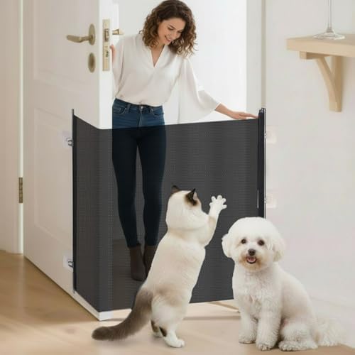 Retractable Dog Gate No Drill, 30 x 70 Inches by Unknown