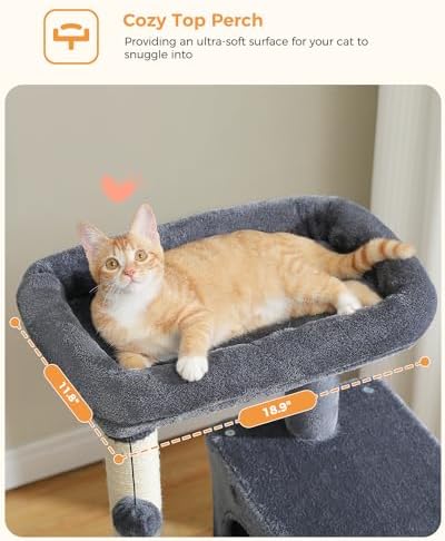 MUTTROS Cat Tree, 45.7" Multi-Level Cat Tower - Image 3