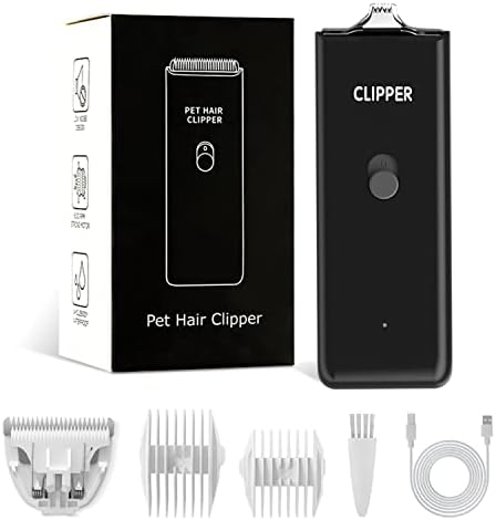 Feet Hair Trimmer, Dog Clippers, Quiet Washable USB Rechargeable Cordless Dog by Tileon
