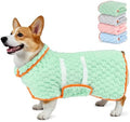 Glittme Dog Bathrobe, Super Absorbent Fleece Drying Robe by Glittme