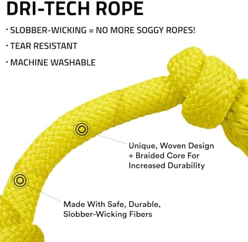 Playology Dog Toys | Dri-Tech Rope Toy Tug of War Rope - Image 2