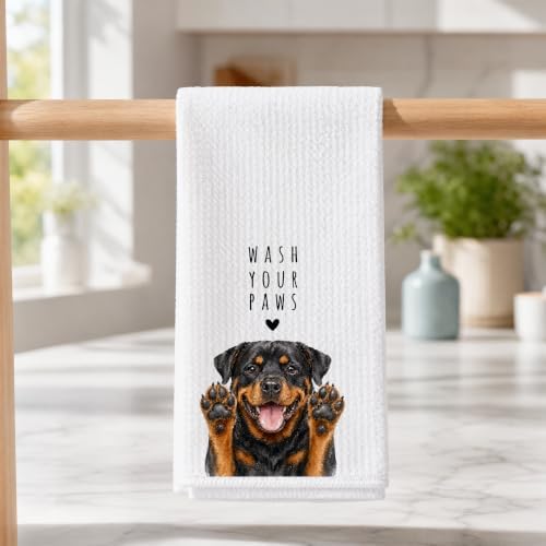 Rottie Kitchen Towel, Hand Towel, Rottweiler Gifts - Image 3