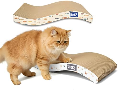 Cats Rock Scratching Board for Indoor Cats, Corrugated Cardboard Cat Scratcher - Image 2