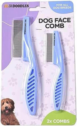 Tick & Flea Comb For Dogs, Fine Tooth Dog Face Brush For Tear Stains 2 PACK - Image 6