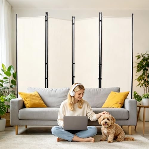 4 Panel Wide Room Divider Wall Screen by HOMSCREENER