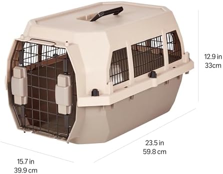 Amazon Basics Hard-Sided Dog and Cat Kennel, Single-Door Travel Pet Carrier - Image 6