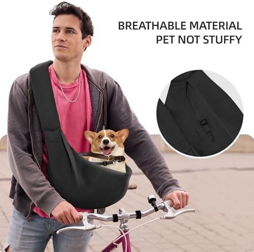 Dog and Cats Carrier Sling, Breathable Puppy Small Pet Carrier - Image 7