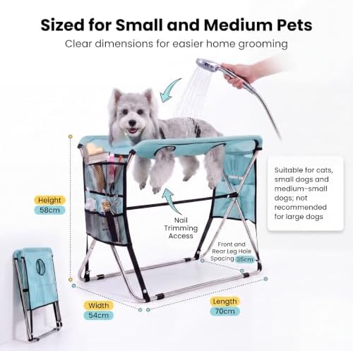 Pet Grooming Bath Stand for Small & Medium Dogs Cats 4-Hole - Image 5