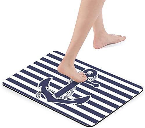 YISUMEI Nautical Anchor Bathroom Mat, Non-Slip Super Absorption Bath Carpet - Image 4