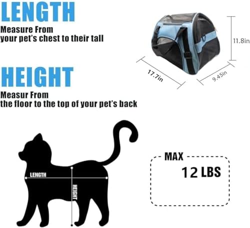 ZaneSun Cat Carrier, Soft-Sided Pet Travel Carrier - Image 3