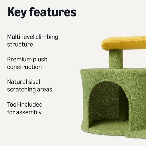 Amazon Basics Cactus Cat Tower for Indoor Cats, 4-in-1 Scratching Post - Image 2