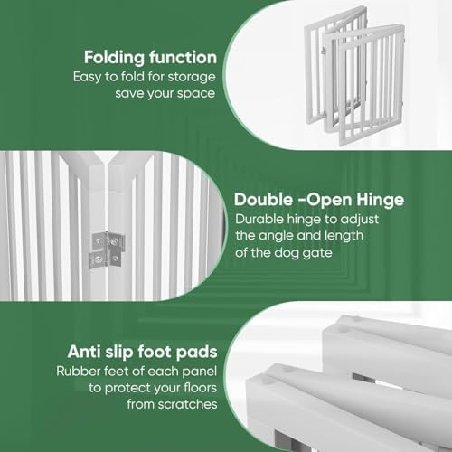 Dog Gates for Doorways, Tall Dog Gate Indoor, Foldable Pet Gates for Doorways - Image 3