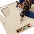 GORILLA GRIP Cat Litter Box Mat, Easy Clean Silicone Mats, 24x15 Beige by GorillaGrip