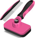 2PCS Self Cleaning Slicker Brush & Dog Comb by Unknown